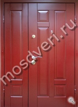 Двустворчатая металлическая дверь с МДФ - купить от производителя Мосдвери Двустворчатая металлическая дверь с МДФ