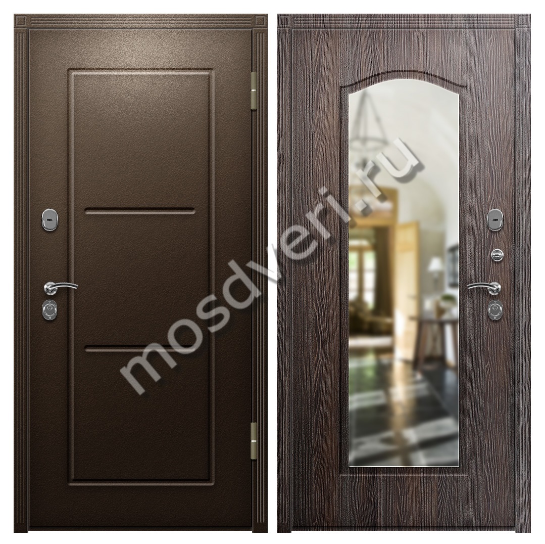 Дверь входная с зеркалом TD-123 - купить от производителя Мосдвери Дверь входная с зеркалом TD-123