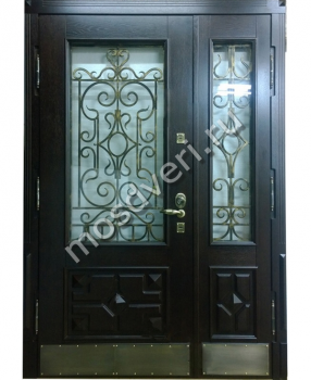 Двустворчатая входная дверь с отдеклй МДФ филенчатый F-96 - купить от производителя Мосдвери Двустворчатая входная дверь с отдеклй МДФ филенчатый F-96