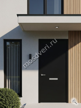 Высокая входная дверь в частный дом черная - купить от производителя Мосдвери Высокая входная дверь в частный дом черная