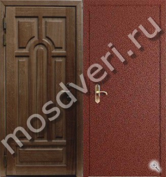 Дверь на улицу с отделкой МДФ снаружи и порошковым окрасом внутри - купить от производителя Мосдвери Дверь на улицу с отделкой МДФ снаружи и порошковым окрасом внутри